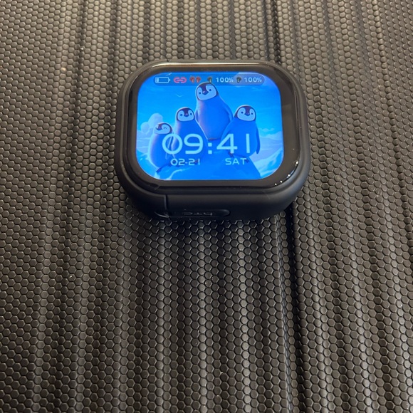 HTC Black Smartwatch with Blue Display